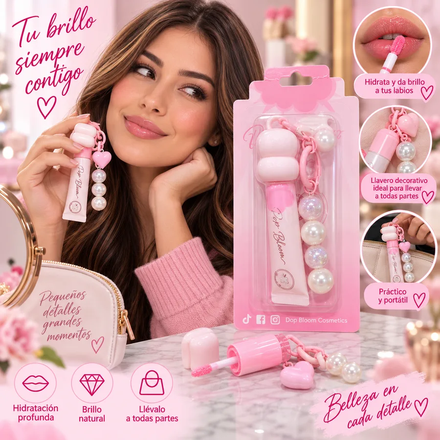 Brillo Hidratante Pop Bloom Con LLavero
