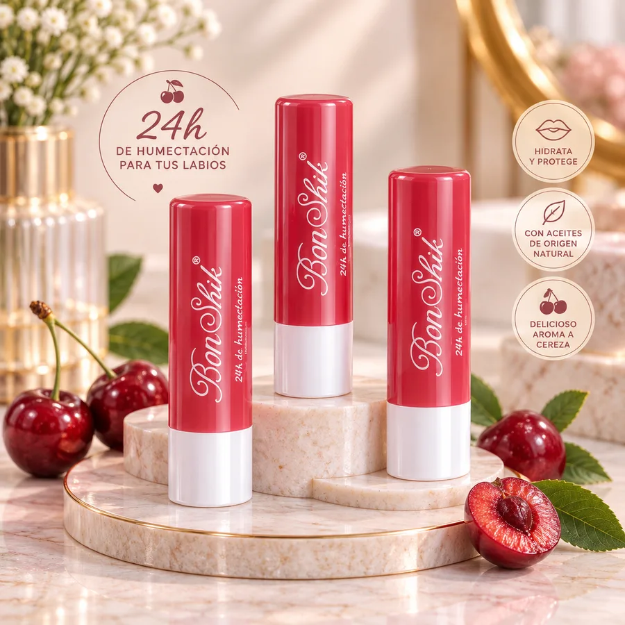 Hidratante De Labios Bonshik De Cereza